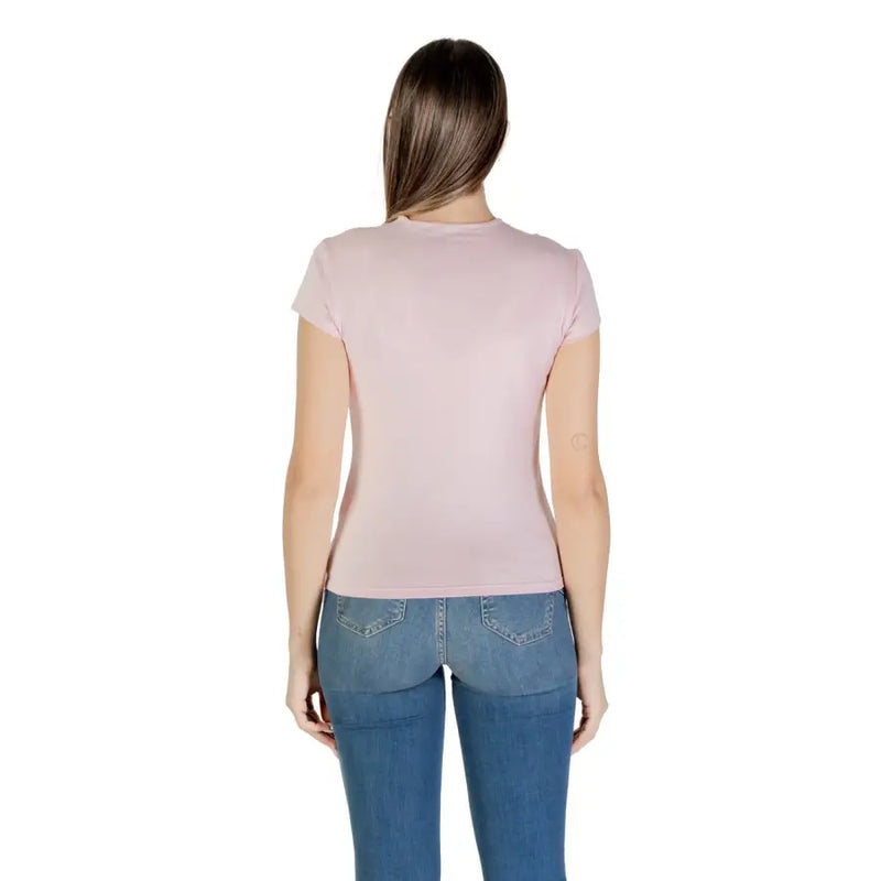 Calvin Klein Jeans pink short-sleeve women’s T-shirt with round neckline
