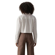 Calvin Klein Jeans women white cotton long sleeve shirt with classic collar and tailored fit button-up design