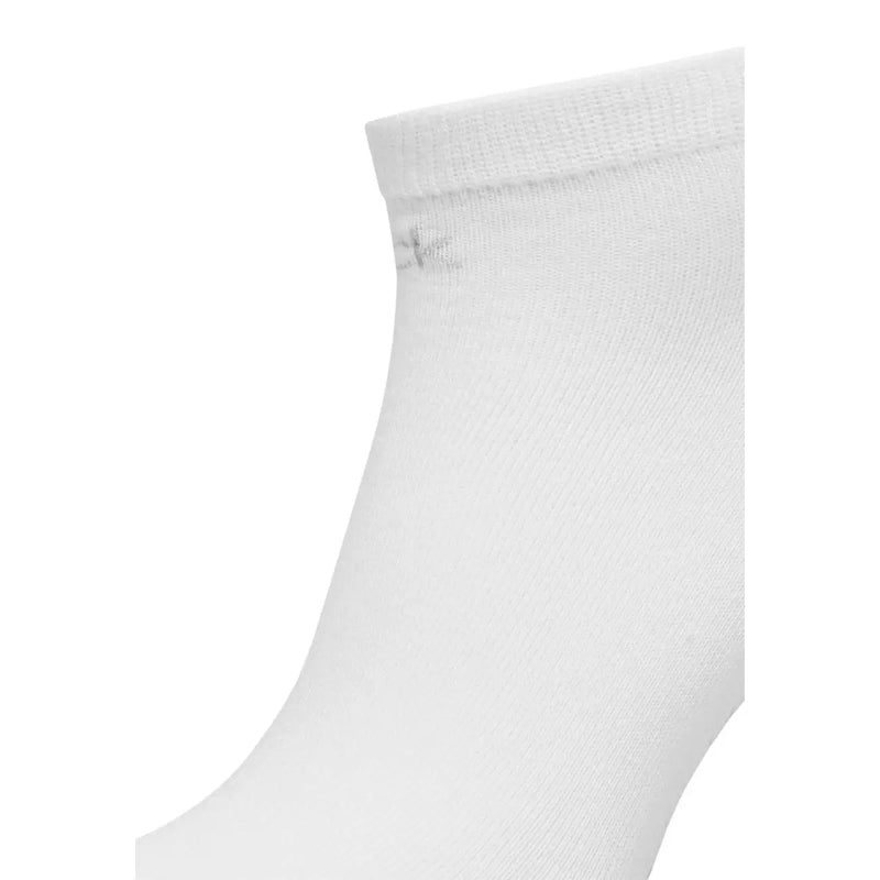 Calvin Klein Jeans Chaussettes de sport blanches en coton pour femme, montantes, avec une maille légèrement texturée et un petit logo brodé près de top
