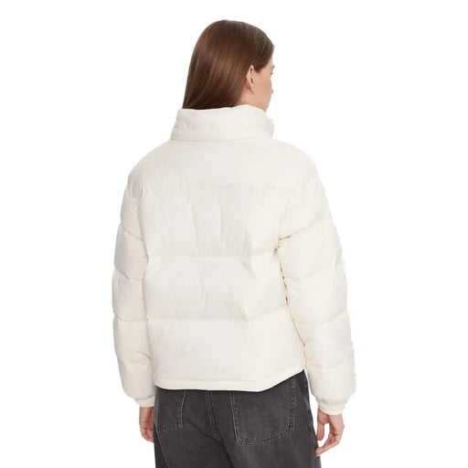 Doudoune matelassée couleur crème à col montant et manches longues de Calvin Klein Jeans veste blanche à capuche en nylon pour femme