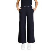 Calvin Klein black wide-leg women’s trousers with front pockets