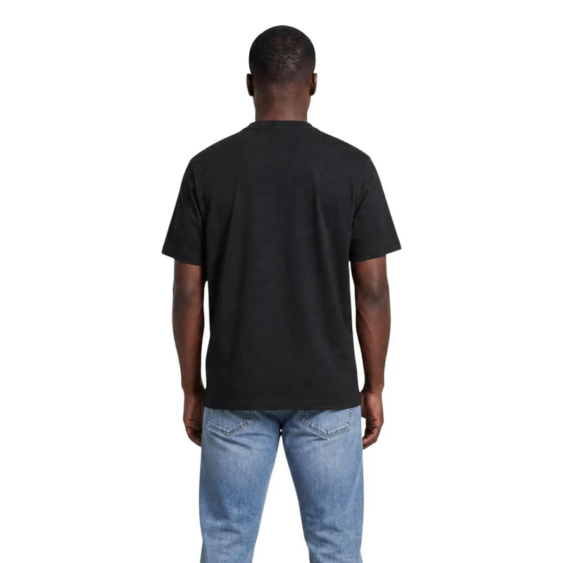 Calvin Klein T-shirt noir à manches courtes et col rond pour homme t-shirt confectionné en coton pour une tenue décontractée