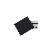 Calvin Klein men black leather zip wallet with embossed geometric pattern measuring W2 x H9 x L2 cm