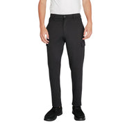 Calvin Klein men black polyester viscose blend winter trousers with sleek slim fit and subtle side pockets