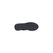 Calvin klein men black textile sneakers with black rubber sole featuring a grid-like tread pattern