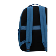 Calvin Klein Sac à dos bleu pour homme avec dos en filet noir et bretelles réglables, vu de dos