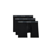 Boxer homme calvin klein noir en coton stretch avec une ceinture grise subtile portant le logo de la marque