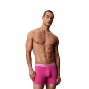Bright pink Calvin Klein men boxer briefs in cotton with matching logo waistband from 5 pack set