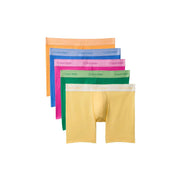 Calvin Klein men boxer briefs fuchsia cotton 5 pack with vibrant multi-color set and elastic waistband logo
