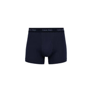 Calvin klein men boxer briefs in dark navy cotton with a matching logo waistband from the red cotton 3 pack