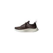 Calvin Klein Baskets montantes marron pour homme, avec tige en mesh marron foncé et semelle en caoutchouc blanc 100 % polyester.