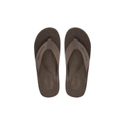 Calvin Klein Tongs marron pour homme en polyester avec semelle texturée et bride assortie, idéales pour une tenue décontractée.