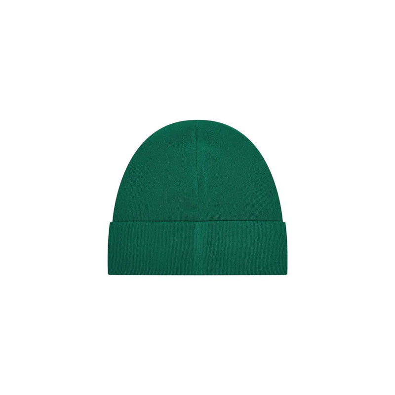 Bonnet Calvin Klein pour homme, vert côtelé, à revers, en viscose mélangée, accessoire automne-hiver