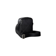 Calvin Klein Sac de reporter pour homme en cuir noir orné d'un logo en relief et d'une boucle argentée