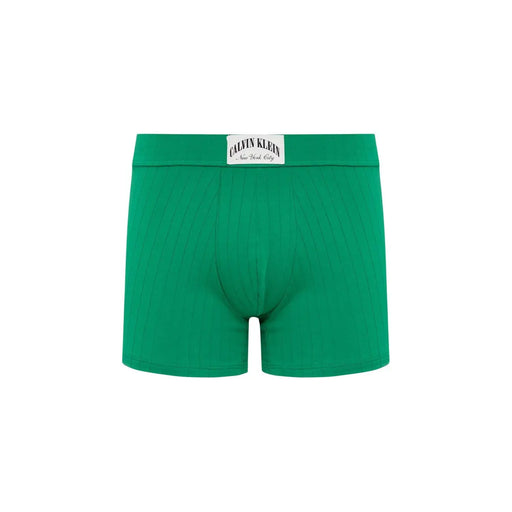 Calvin Klein Boxer homme vert en coton côtelé, coupe confortable, laissant apparaître l'arrière