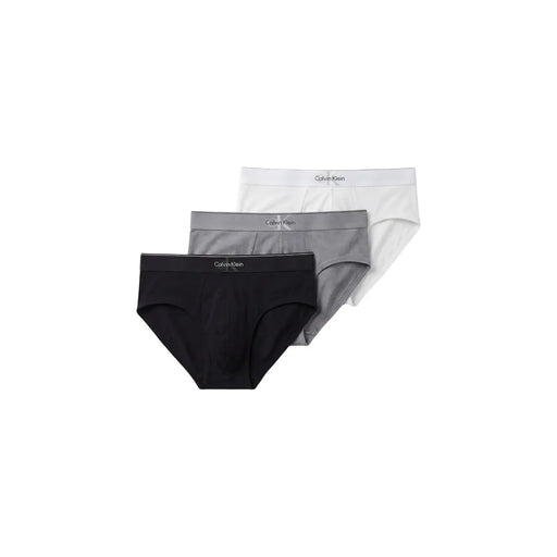 Calvin klein underwear men’s briefs in black gray and white featuring soft cotton fabric for everyday comfort