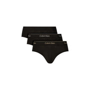 Calvin Klein slips hanches pour hommes en coton élasthanne noir avec bordure logo blanche en lot de 3