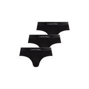 Slip taille basse homme Calvin Klein noir en coton élasthanne avec un design élégant et une marque blanche sur la taille