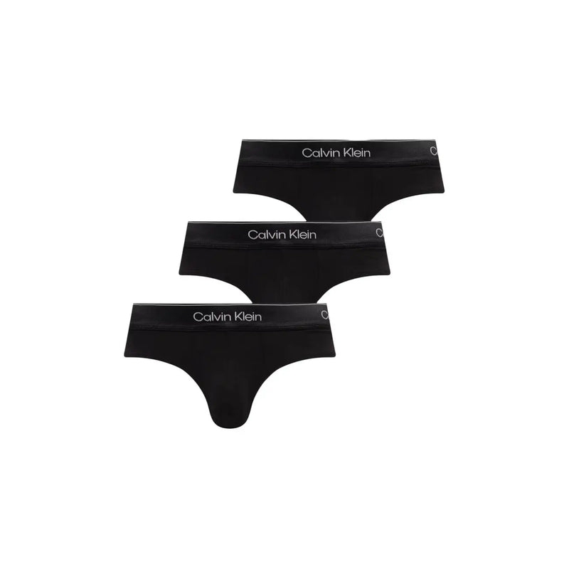 Slip taille basse homme Calvin Klein noir en coton élasthanne avec un design élégant et une marque blanche sur la taille