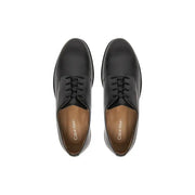 Chaussures Oxford à lacets en cuir noir élégant Calvin Klein pour homme, vues de l'arrière