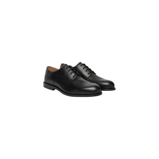 Calvin Klein Chaussures homme en cuir à lacets, élégantes, noires, de style Oxford, avec finition polie et style classique.