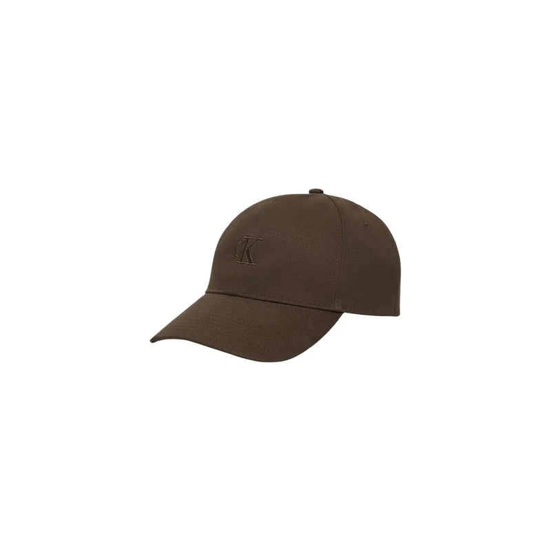 Calvin Klein Casquette de baseball homme monogrammée en coton marron avec un logo brodé discret sur le devant, taille unique