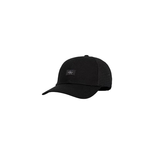 Noir Calvin Klein Casquette trucker Monologo pour homme, en coton, avec dos en maille et petit logo brodé.