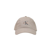 Beige Calvin Klein Casquette de baseball pour homme en coton imprimé monologu avec logo brodé