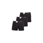Black calvin klein boxer briefs with a white logo band designed for men underwear in cotton fabric