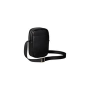 Calvin Klein Sac bandoulière homme en polyuréthane noir avec boucle argentée et bandoulière réglable en cuir texturé