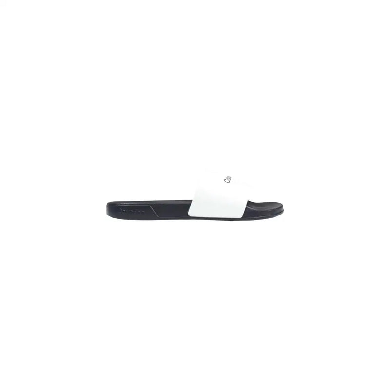 Sandales Calvin Klein pour homme, noires, à bout ouvert, au design minimaliste, en polyuréthane