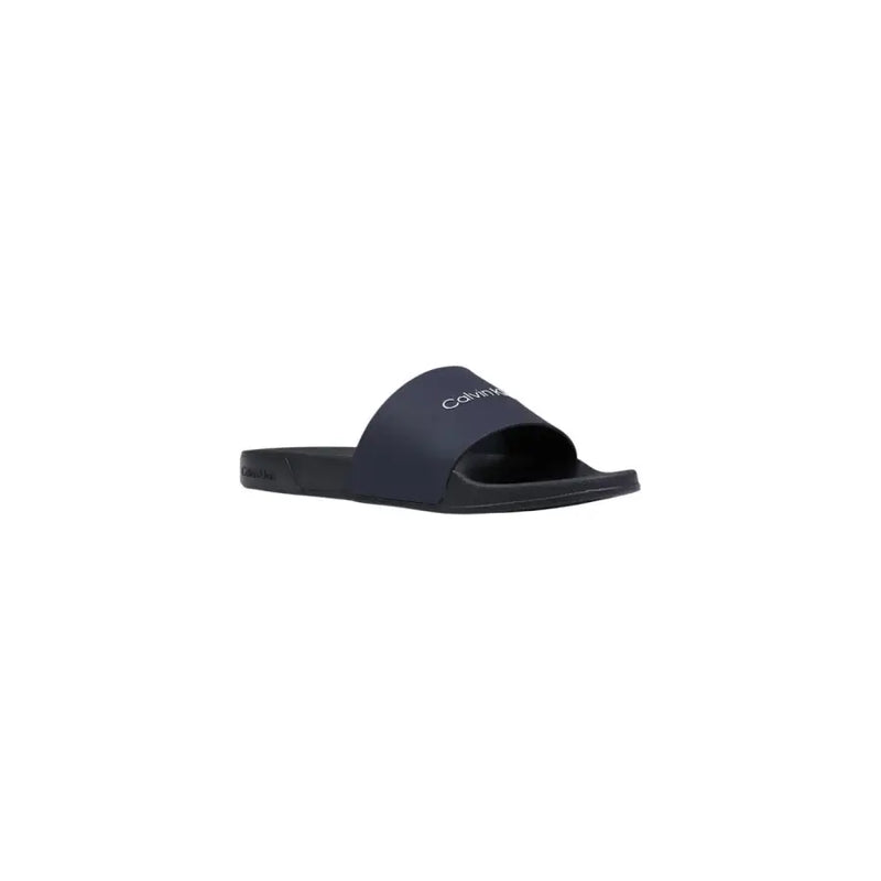Calvin Klein Sandales à enfiler pour homme en polyuréthane noir, au design minimaliste et ornées d'un logo blanc discret sur la bride.