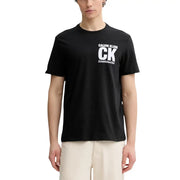 Calvin Klein hommes t-shirt T-shirt en coton noir orné du logo CK blanc « établi en 1960 » sur la poitrine