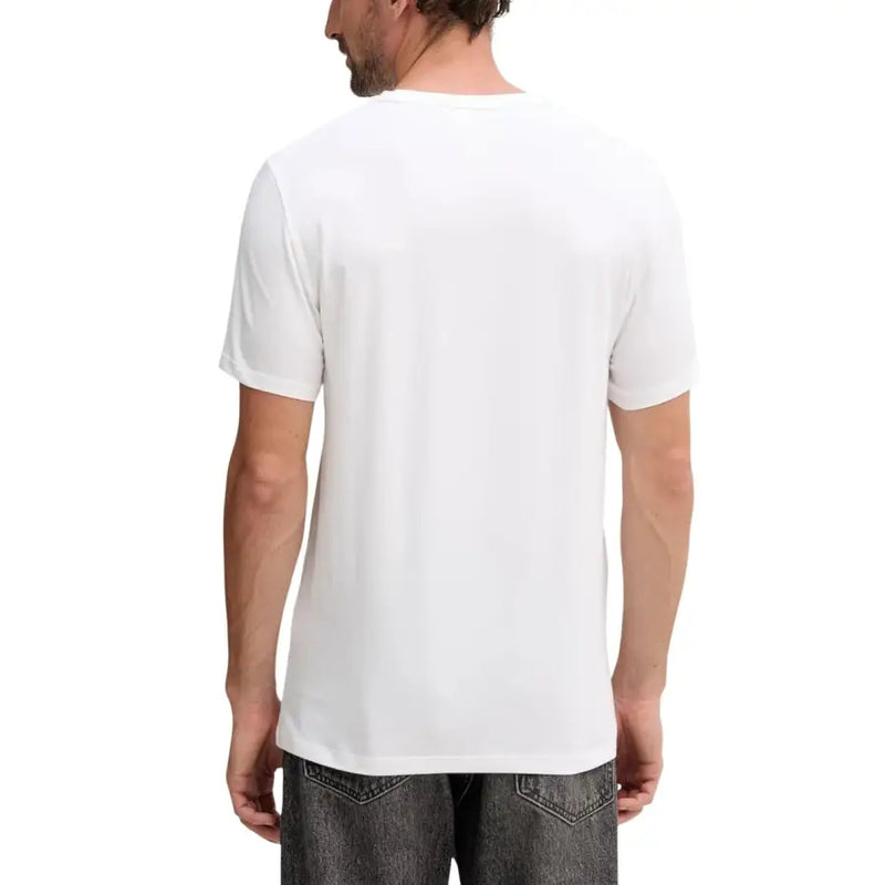 Calvin Klein coton blanc pour hommes t-shirt avec un col rond simple et des manches courtes pour une tenue décontractée