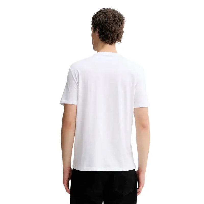 Calvin Klein hommes t-shirt coton blanc, col rond simple et manches courtes pour une tenue décontractée