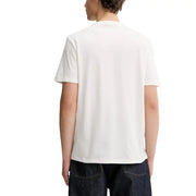 Calvin Klein hommes t-shirt T-shirt blanc uni à manches courtes et col rond, confectionné en coton doux pour une tenue décontractée