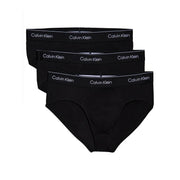Black Calvin Klein men underwear briefs with white logo trim designed for comfortable daily wear