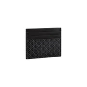 Portefeuille homme Calvin Klein en cuir noir avec porte-cartes et motif géométrique discret en relief.