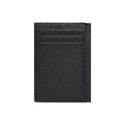 Calvin Klein Portefeuille homme en cuir noir texturé, porte-cartes avec plusieurs fentes et fermeture magnétique
