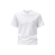 Calvin Klein T-shirt blanc en coton pour homme, manches courtes, avec logo brodé discret sur la poitrine gauche.