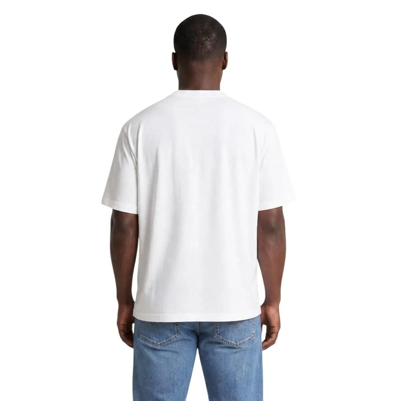 T-shirt Calvin Klein pour homme, blanc, en coton, col rond, manches courtes et tissu doux, idéal pour une tenue décontractée.