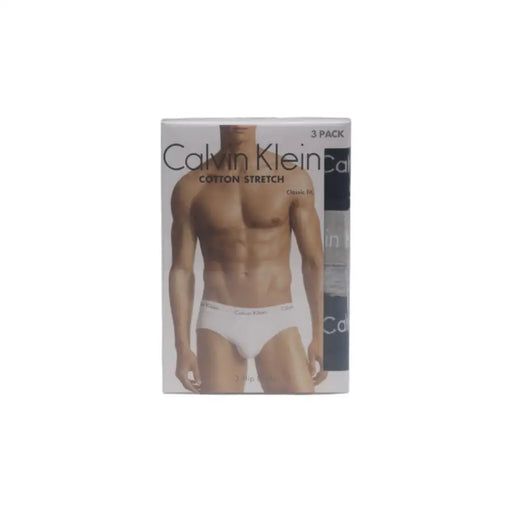 Calvin Klein men’s black cotton Lycra stretch briefs 3-pack for fall winter collection