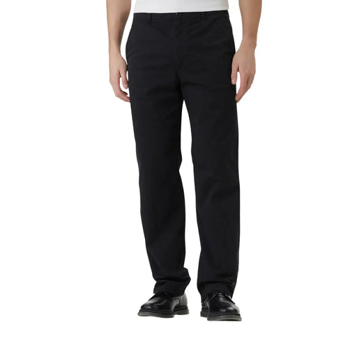 Calvin Klein Pantalon chino noir en coton pour homme, coupe droite classique et détails de surpiqûres discrets, vu de dos