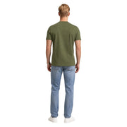 Calvin Klein coton vert olive pour homme t-shirt avec un col rond classique et des manches courtes pour une tenue décontractée