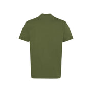 Calvin Klein T-shirt homme vert olive à manches courtes en coton et col rond classique