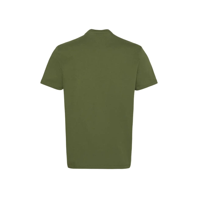 Calvin Klein T-shirt homme vert olive à manches courtes en coton et col rond classique