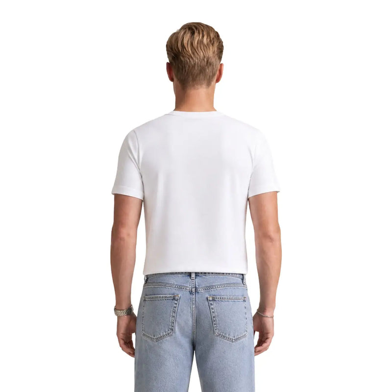 Calvin Klein T-shirt blanc en coton pour homme à col rond t-shirt à manches courtes et à motifs graphiques