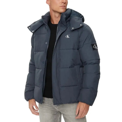 Brown Puffer Jacket by Calvin Klein showcasing stylish warmth and modern design