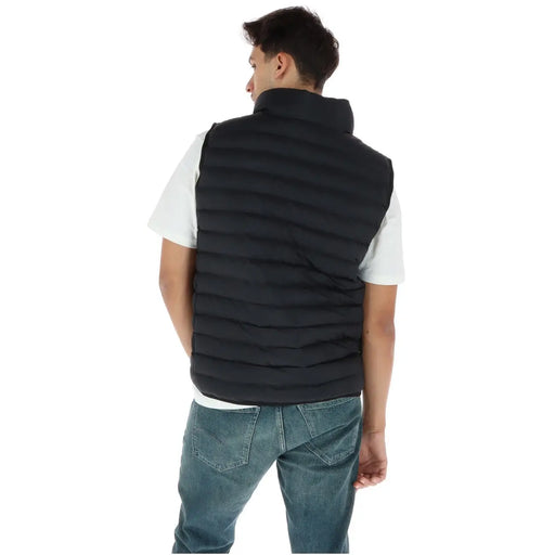 Calvin Klein Doudoune noire pour homme, matelassée et à col montant, vue de face