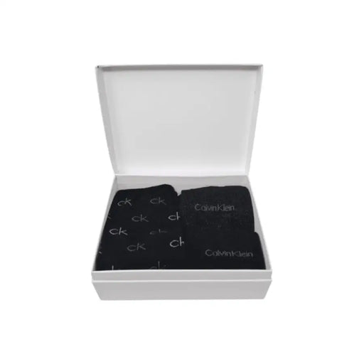 Calvin Klein socks in a white box for the Calvin Klein Set of Three Black Socks